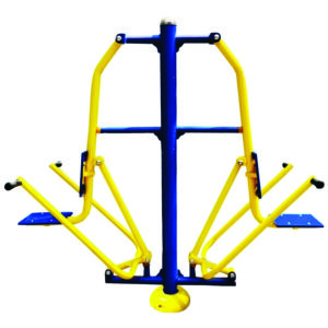 seated pull-down machine for outdoor gym, strengthening upper back and arms