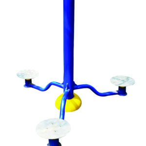 Metal standing twister with powder-coated steel base for outdoor gym