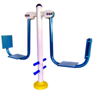 Metal outdoor leg press machine with powder-coated steel frame