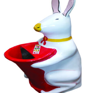 Funfit India rabbit-shaped outdoor dustbin for parks and schools.