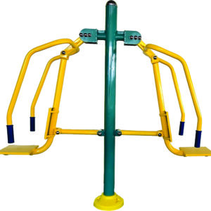 Metal chest press machine with powder-coated steel frame for outdoor gym