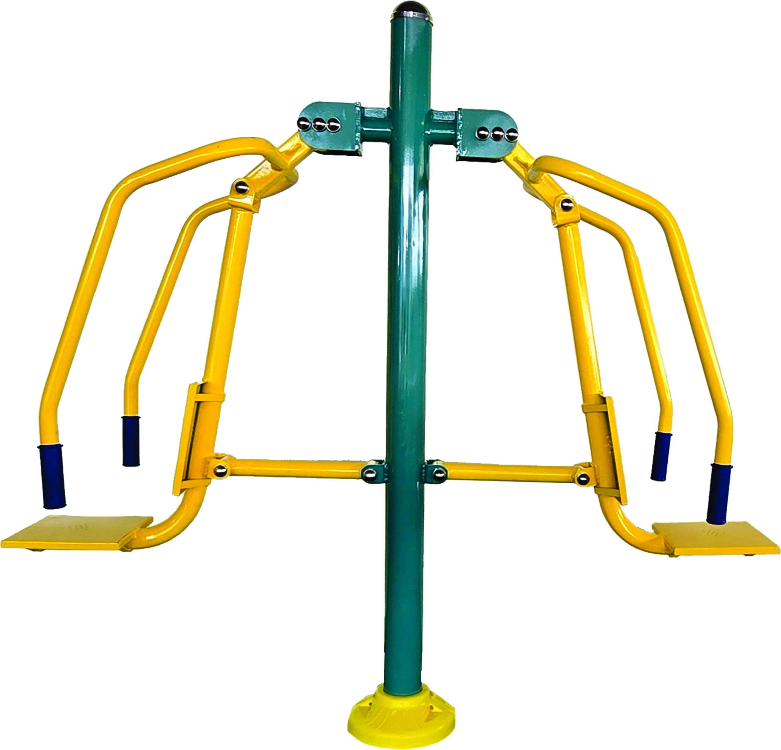 Metal chest press machine with powder-coated steel frame for outdoor gym